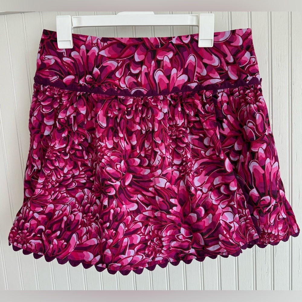 Kika Vargas Pink Floral Mini Skirt Size 12